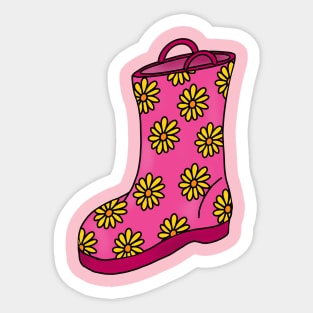 Daisy Rain Boot Sticker